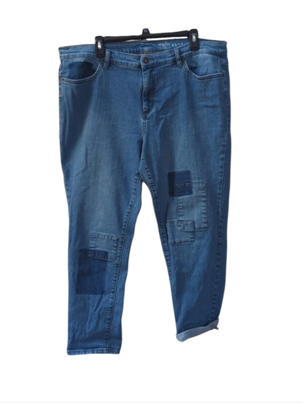 Studio, by denim& company. Patchwork jeans.  Sz 18W